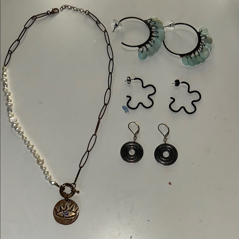 Gold and Black Jewelry Set